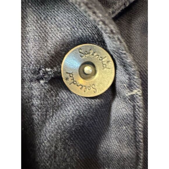 Splendid Women's Blue Denim Jacket Striped Hood. Size Small. - Picture 14 of 16